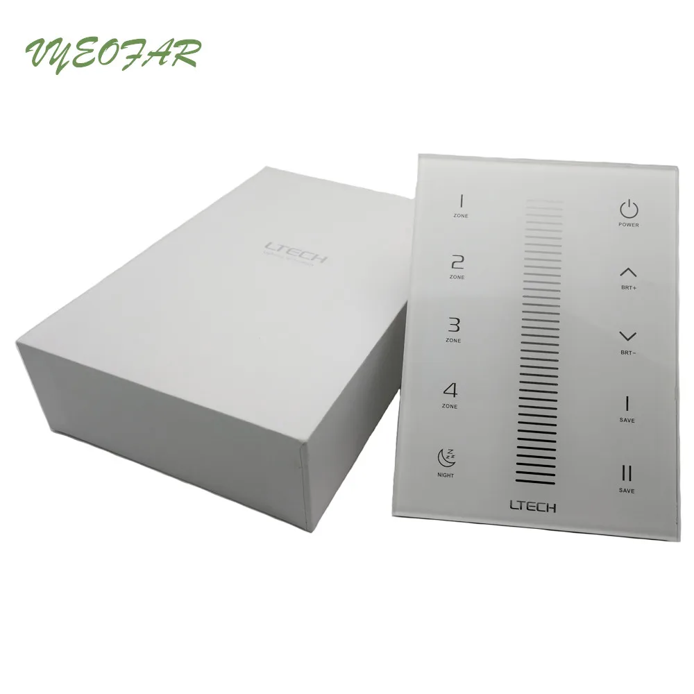 Светодиодный диммер контроллер стеклянная Сенсорная панель 2 4 GHz RF DMX512
