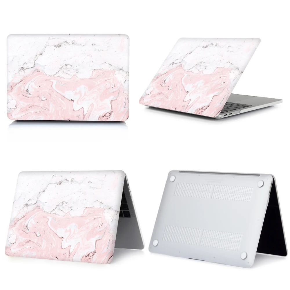Мраморный чехол для ноутбука Apple MacBook Touch ID A1932, Air 13 A1466 Pro retina 11 12 13 15 Pro 13,3 15,4 Touch Bar+ чехол для клавиатуры - Цвет: 017