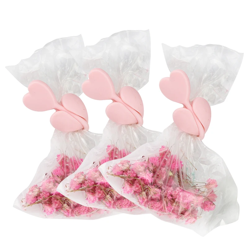

JOINHOT Heart-shaped Silicone Food Bag Sealing Clip Tie Beam Port Bundled Free Shipping