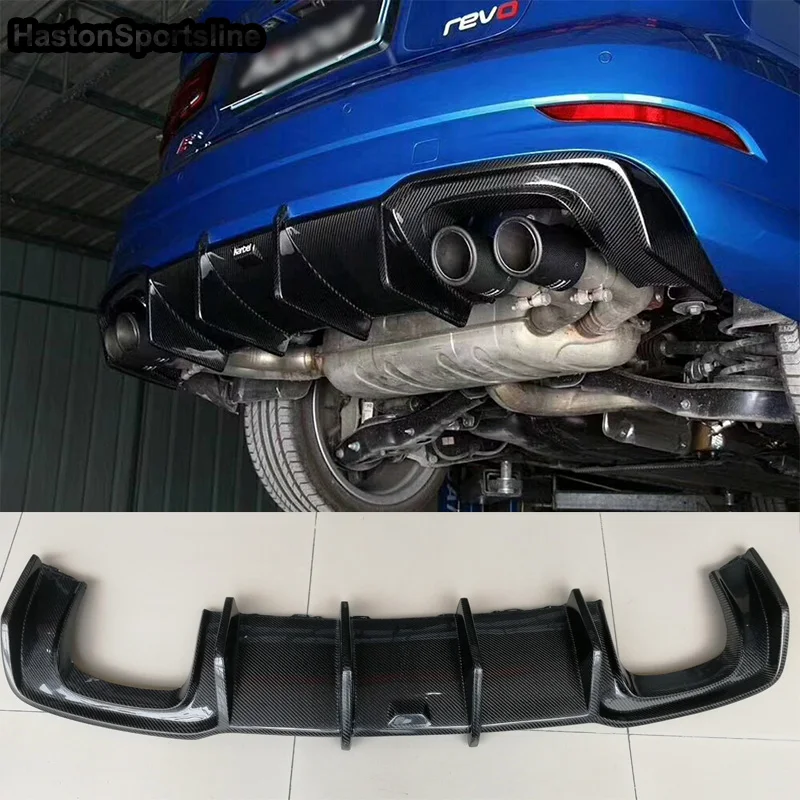 Для Audi S3 с Sline углеродного волокна комплект задней части кузова бампер диффузор авто модифицированные аксессуары