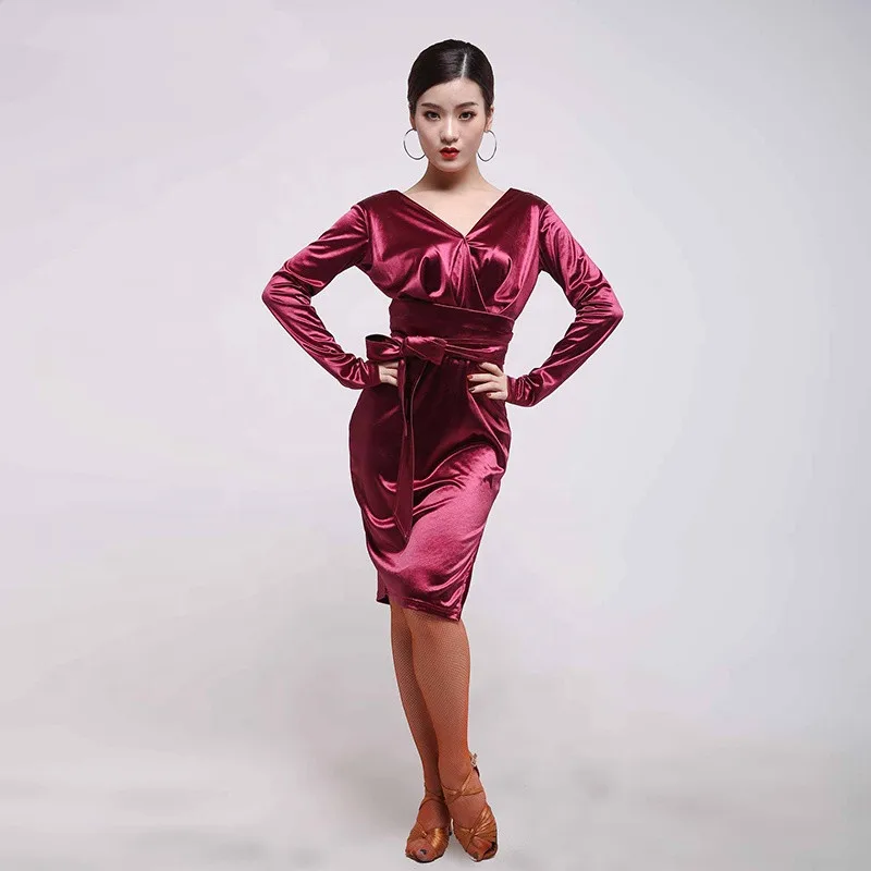 Профессиональные Костюмы для латинских танцев женщин Современный Джаз девушек