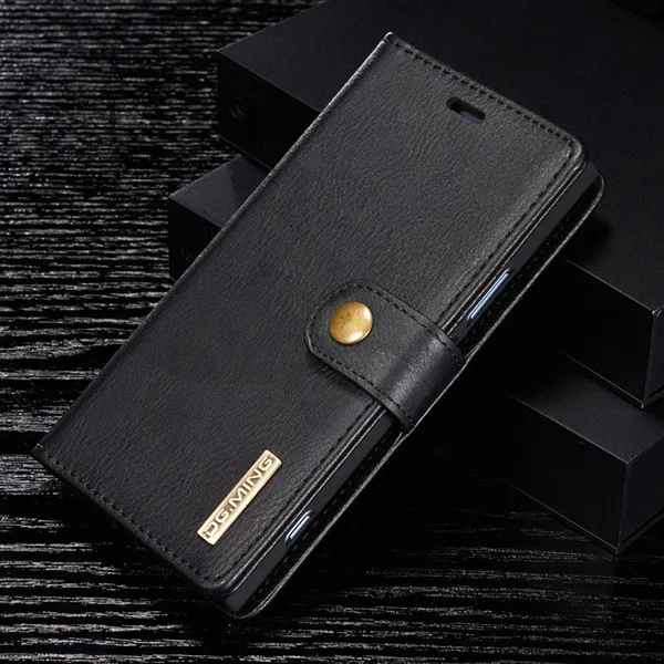 Black Для sony Xperia XZ XZ1 XZ2 XZ3 Compact pu ретро кожаный чехол-книжка с подставкой съемный магнитный 2 в 1 съемный чехол для карт чехол - Цвет: Black