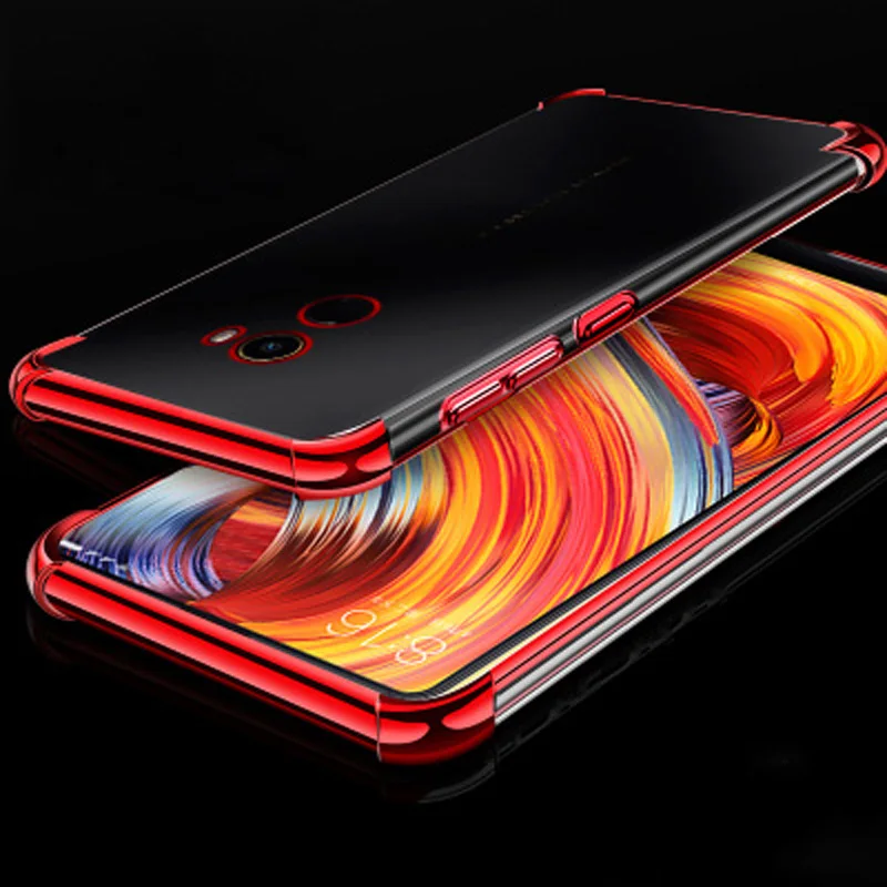 Мягкий чехол из ТПУ с принтом "для Xiaomi mi Mix 2 Чехол сверхтонкая жесткая накладка на заднюю панель с покрытием блестящие Чехлы для mi x 2 mi x2 mi xed Обложка для телефона из силикона и ТПУ