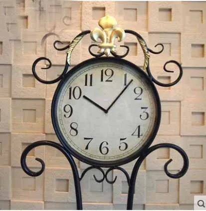 Большие размеры Ретро напольные часы винтажные металлические для гостиной