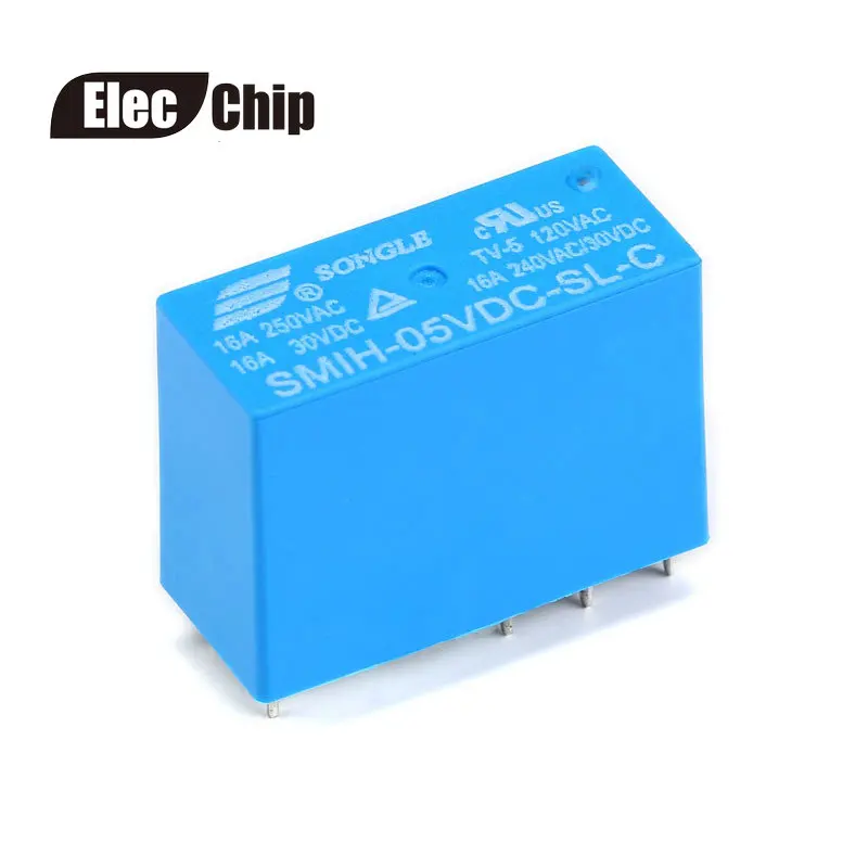 5 шт./лот реле питания SMIH 05VDC SL C 12VDC 5В 12В 24В 16А 8PIN набор конверсий|power relay|5v 12v relaypower