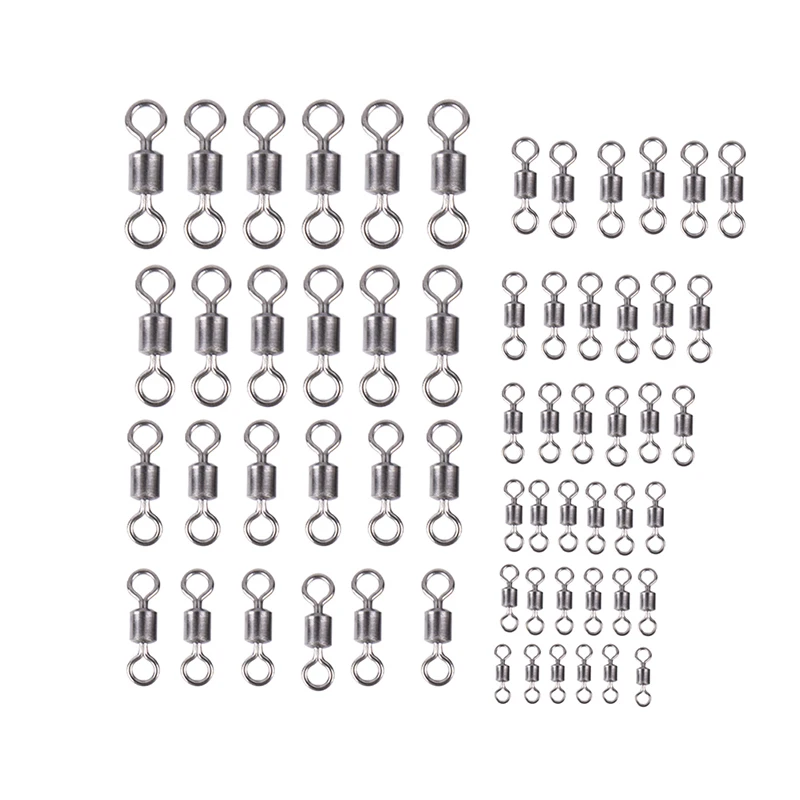 50 шт. приманки соединитель рыболовный баррель подшипник поворотное кольцо LB