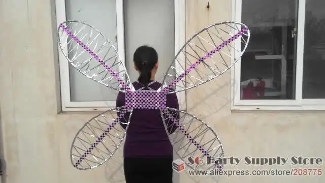 Новинка 2015 индивидуальные уникальные серебряные крылья Ангела стрекозы ангела