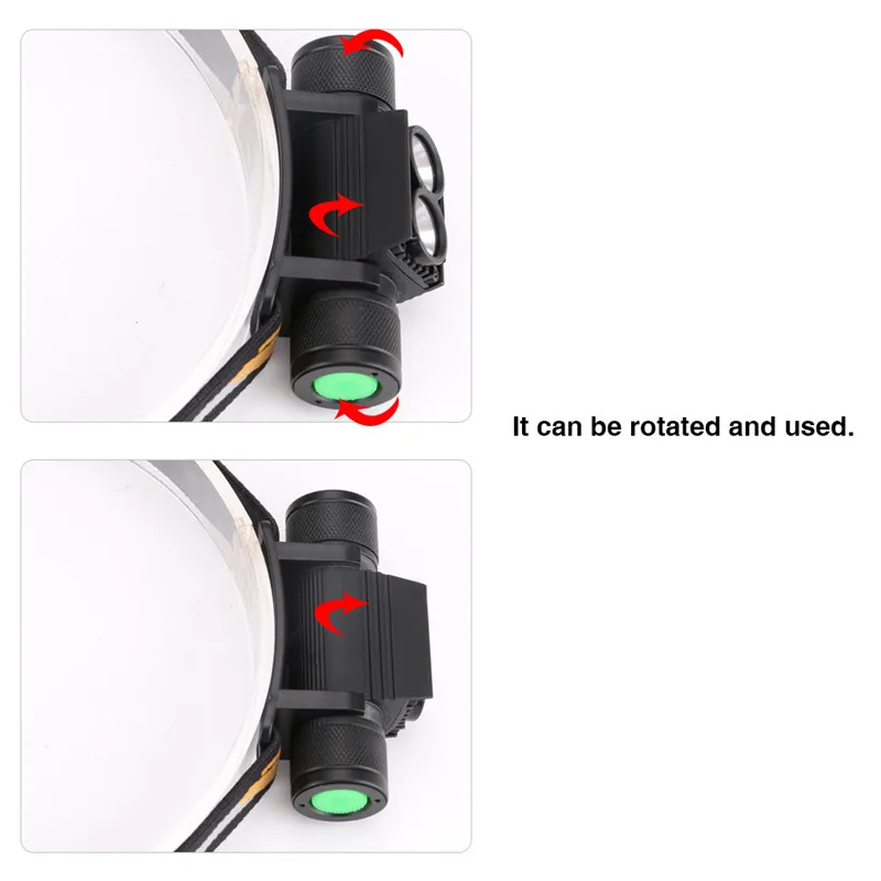 SANYI 2* XML-L2 фара мощность 18650 батарея 6 режимов 3800LM фонарик лоб usb зарядка кемпинг охотничий Налобный фонарик