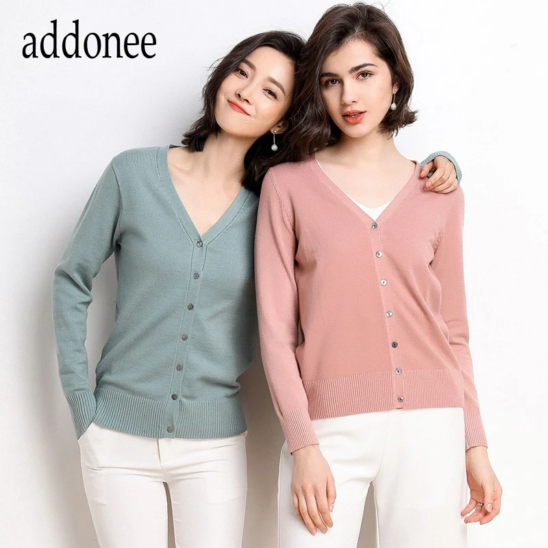 Spring Autumn Winter Cashmere Wool Women Sweaters Cardigans Warm Soft Wild Casual V-Neck New Style High Quality Solid Big Size |