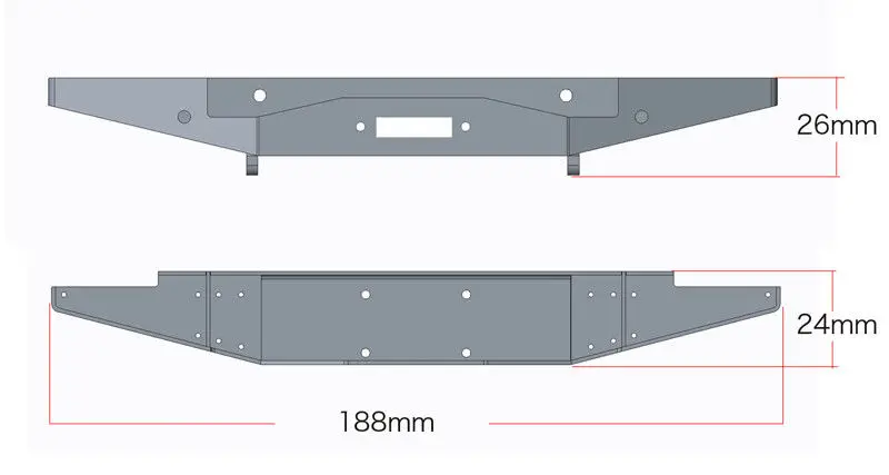 Бампер задний металлический (без лебедки) CCHAND RC4WD D90/110 | Игрушки и хобби
