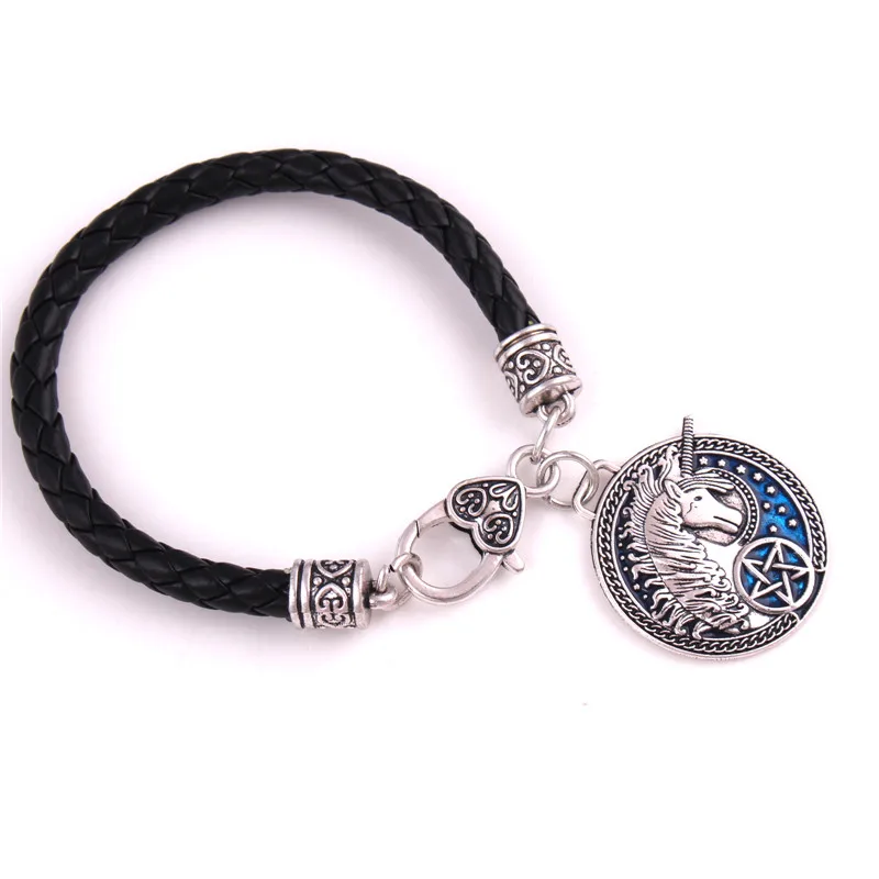 Female Male Jewelry Bracelet Mythical Animal Unicorn And Pentacle With Fashion Enamel Religions Amulet Provide Dropshipping | Украшения и