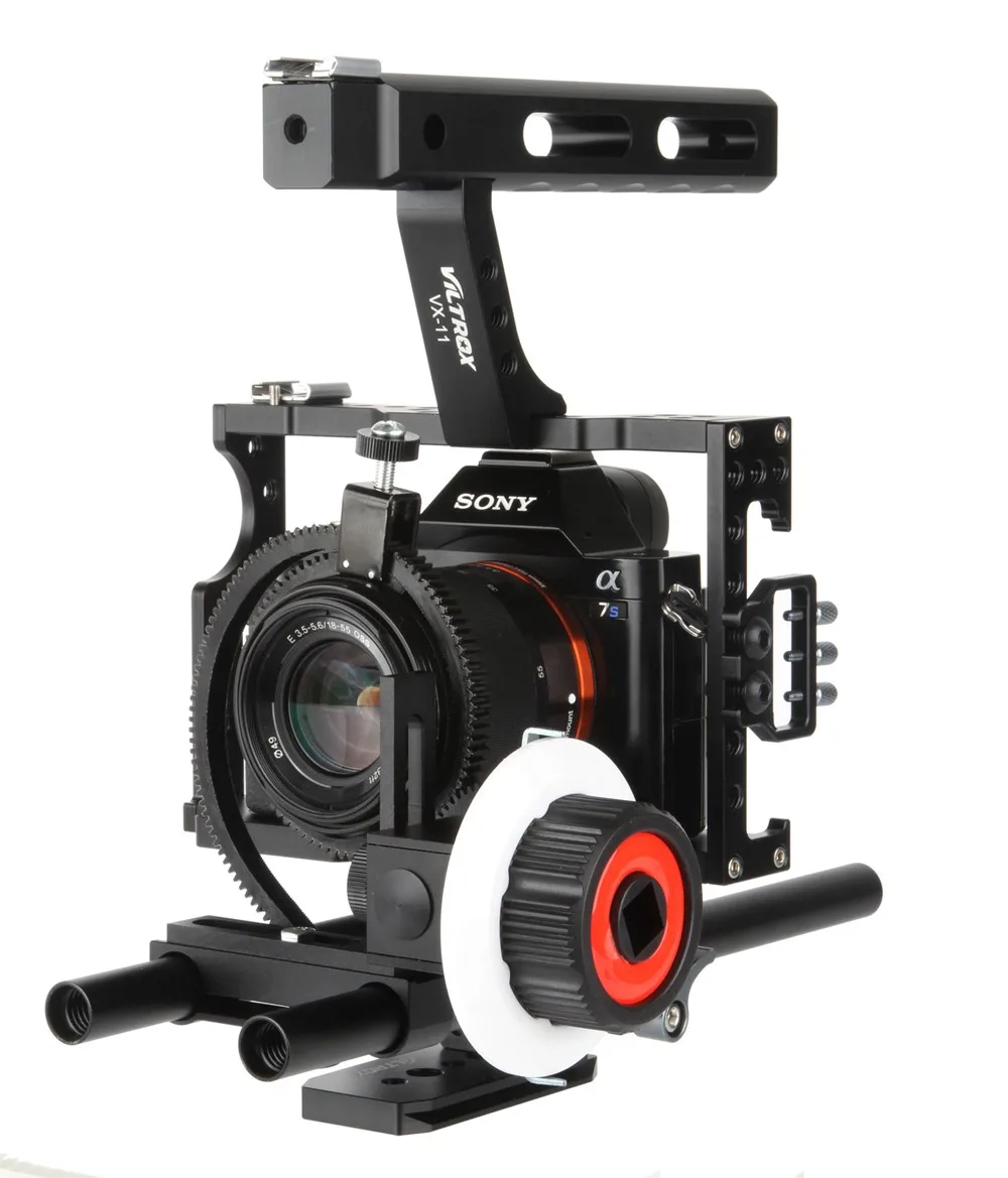 Стабилизатор для видеокамеры DSLR 15 мм камеры + ручка сверху фокус Sony A7 II A7r A7s A6300