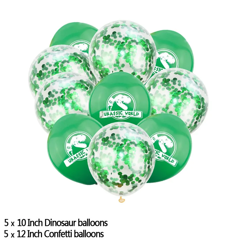 S07 10 шт. вечерние конфетти в виде динозавра, латексные шары, украшения на день рождения, вечерние шары в стиле джунглей, мир Юрского периода, игрушки для детей - Цвет: S07