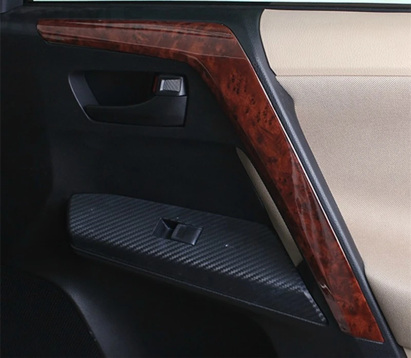For Toyota RAV4 RAV 4 Wood Grain Color Dash Cover Gear Panel Trim Kit Full Set car styling Interior decoration
