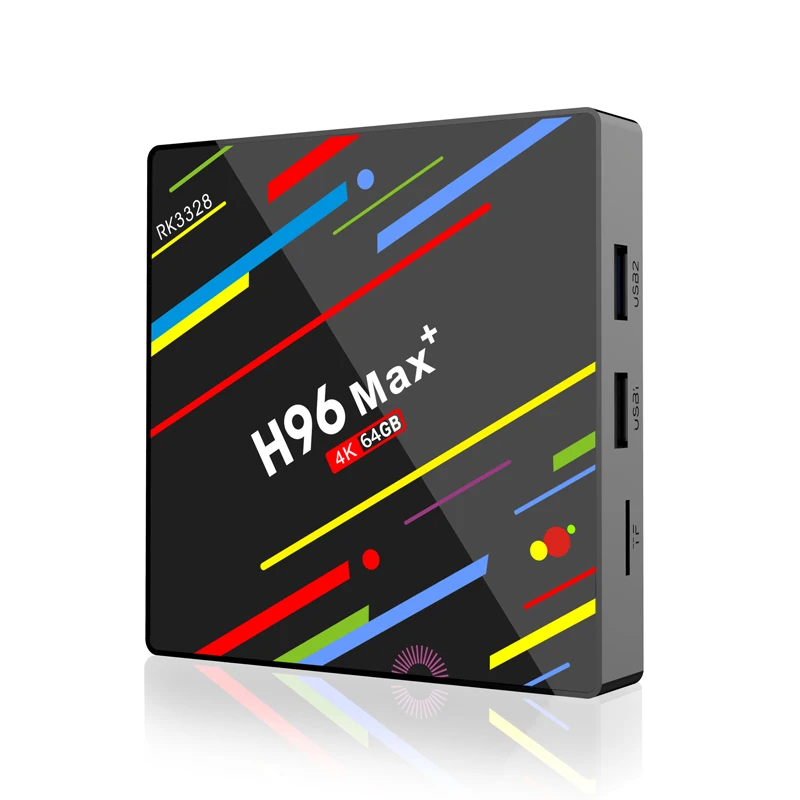 ТВ приставка H96 MAX Plus на Android 8.1 от RUIJIE смарт с четырехъядерным процессором RK3328 4 ГБ