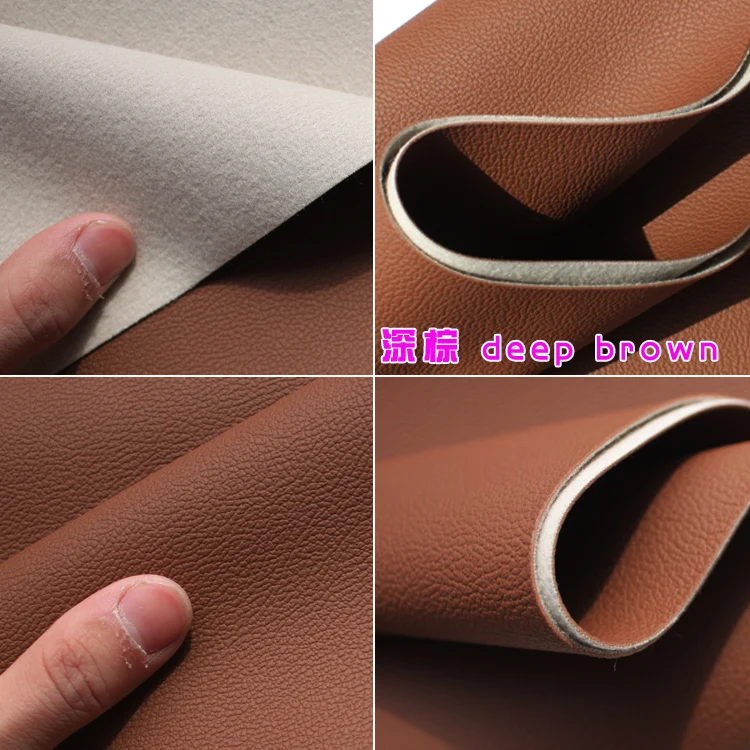 Темно-коричневая толстая ткань из искусственной кожи искусственная кожа