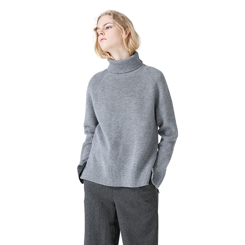 Toyouth Slim Sweater Women 2019 Autumn Spring Knitted Patchwork Long Sleeve Turtleneck Knitting Pullover Womens Sweaters | Женская