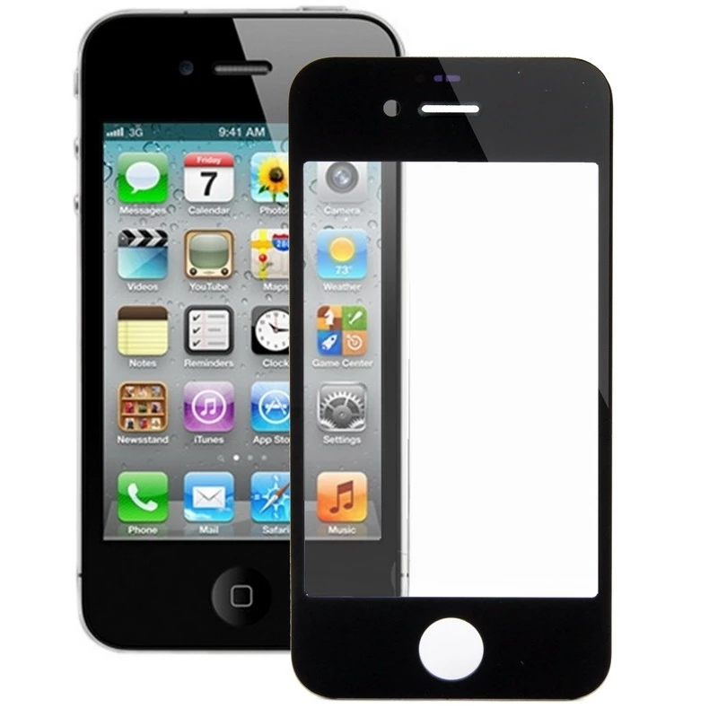 Запасные части для передних и наружных стеклянных линз iPhone 4 ремонт сенсорных