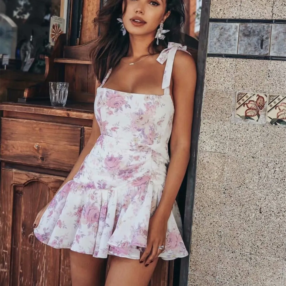 Женское шифоновое платье без рукавов на бретельках ТРАПЕЦИЕВИДНОЕ вечернее с