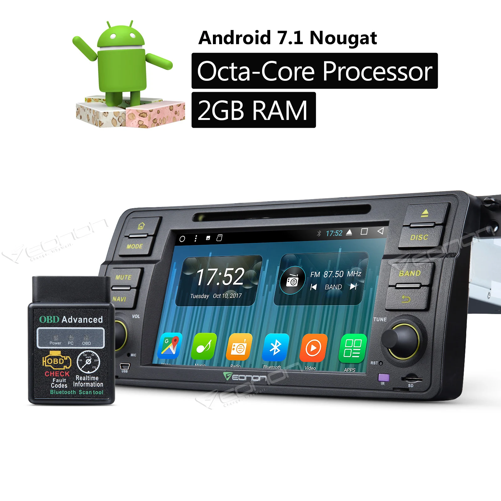 OBDII и Eonon 7 "Android 1 Штатная стерео gps SAT Nav Системы для BMW E46 320d 330d 330ci 328ci 325ci 320ci 318ci|eonon