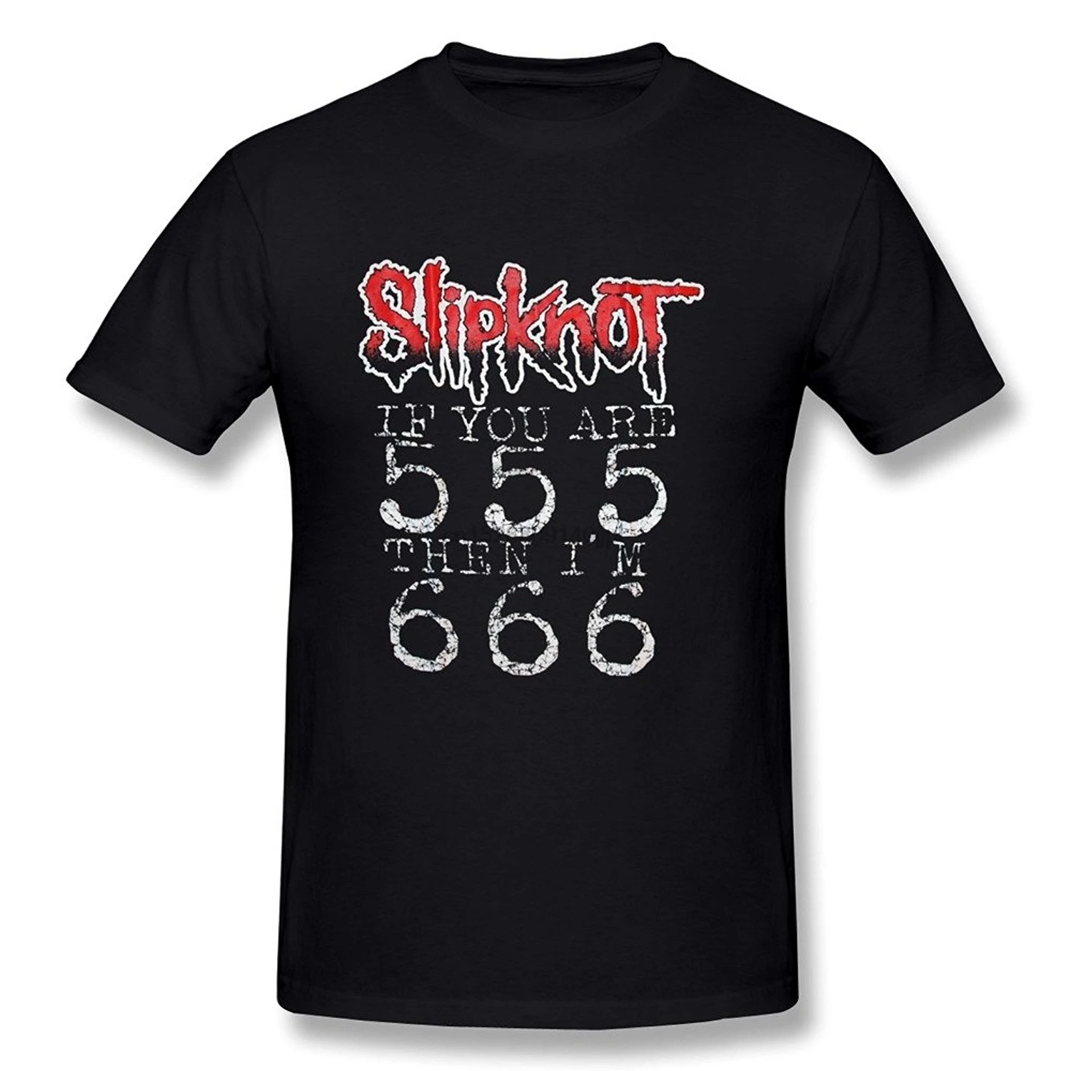 Slipknot If You Are 555 Then Im 666 рок группа Мужская черная футболка Размер S 3XL Футболка рукава
