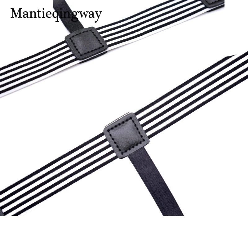 Mantieqingway 3 зажимы Рубашка Остается Подвязки для мужчин эластичные нейлоновые регулируемые подтяжки держатели для женщин полосатый подтяжки ремень