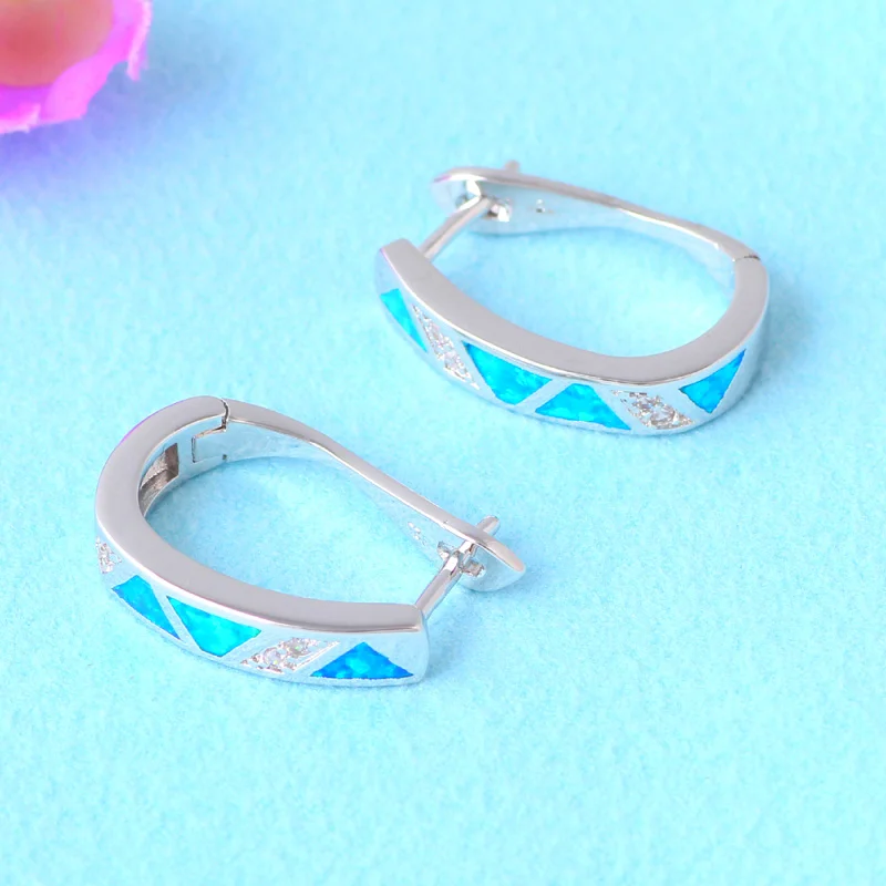 Фантастические подарки серьги кольца с голубым огнем и опалом оптовая цена