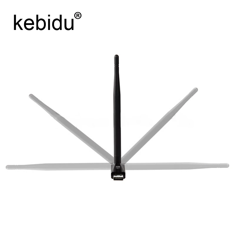 Kebidu внешняя 150 Мбит/с 802.11n/g/b сетевая карта с интерфейсом USB портативная беспроводная WiFi LAN Карта 5db антенна адаптер