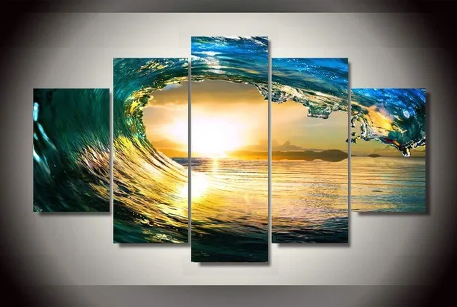 5 шт./компл. холст HD тропический рай океан морская живопись настенное искусство