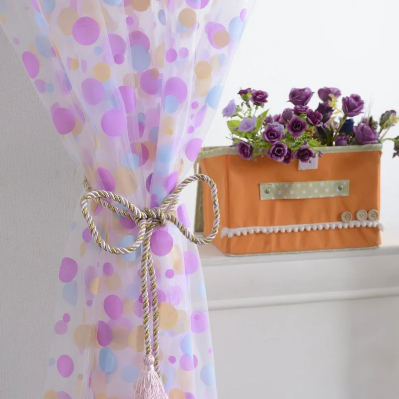 Милые цветные точки 95*200 см украшенные занавесками для гостиной и детской