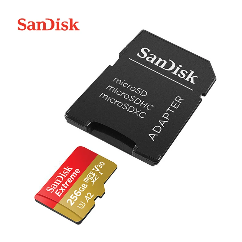 256G A2 160MB SanDisk Extreme и ультра Micro SD Card UHS-I 64 gb 128 gb 256 gb microSDXC C10 U3 V30 A2 32 GB microSDHC A1 TF карты для смартфона - Емкость: 256G A2 160MB