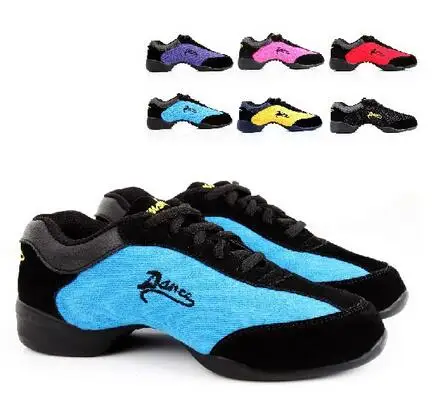 Обувь для танцев женщин фитнес дышащая парусиновая учителя Латинской сальса