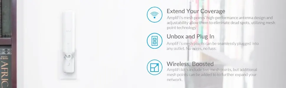 Ubiquiti AmpliFi AFi-P-HD WiFi Сетка точка от Ubiquiti Labs Домашний Беспроводной интернет покрытие Замена WiFi диапазон расширителей