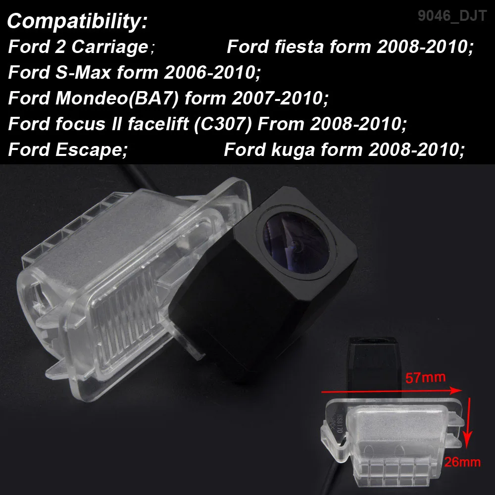 1280*720 пикселей 1000TV line 170 градусов для ford 2 каретки fiesta s max mondeo focus escape автомобильное