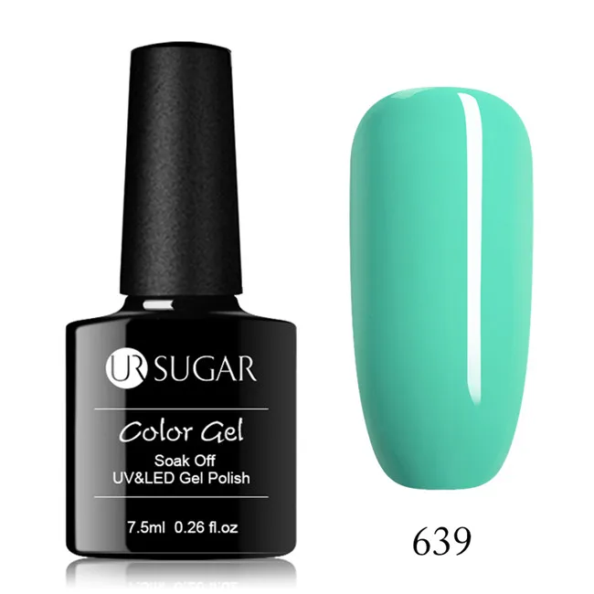 639 Гель-лак для ногтей ur Sugar, 7,5 мл, топ-покрытие+ Базовое покрытие, основа для УФ-гель-лака, лучший на Ali, стиль, лак для ногтей - Цвет: 639