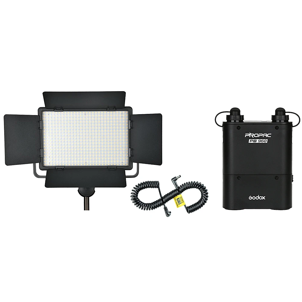 Видеолампа Godox LED 500C + аккумулятор PB960 кабель питания LX для фотографии|kit change|kit scalekit