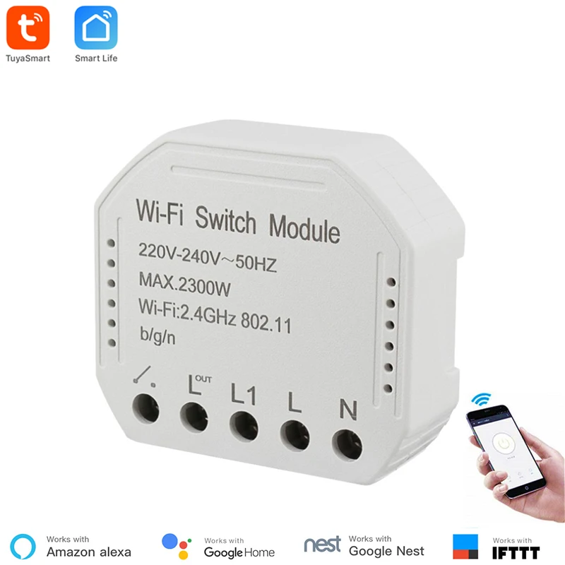 Умная жизнь 4 шт. Tuya умный WiFi модуль переключателя превратите ваш старый переключатель в умный, совместимый с alexa, google home