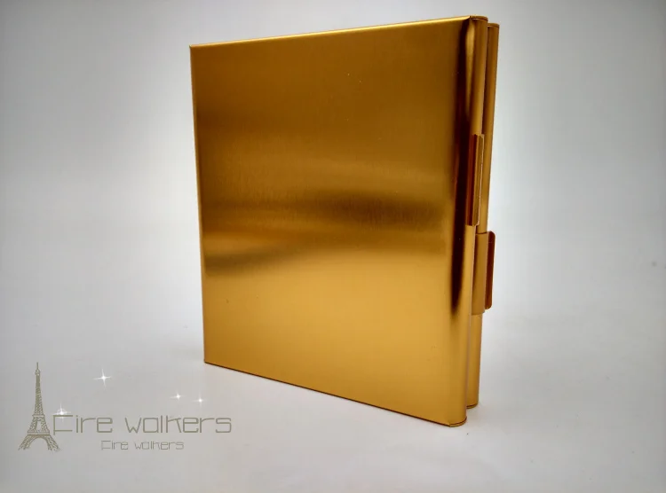 Алюминиевый Чехол для сигарет двусторонний чехол с открытым карманом 20 золотые