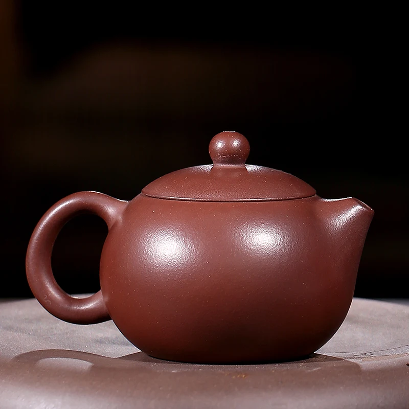 

110ML Authentic Yixing Purple Clay Teapot All Handmade Raw Ore Health Zhu Mud Xishi Pot Cha Hai Black Tea Tieguanyin Tea Kettle