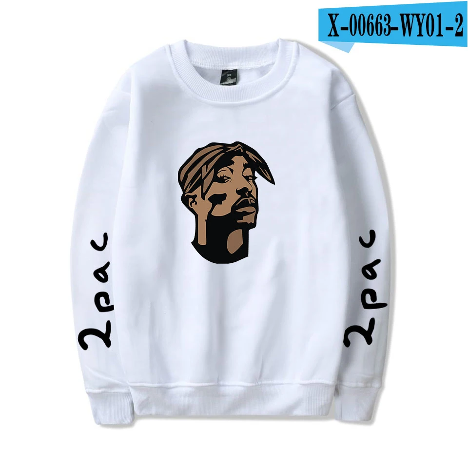 2Pac Харадзюку Модис монолитная Толстовка для мужчин и женщин хип-хоп новые модные женские толстовки знаменитая одежда Kpop - Цвет: white