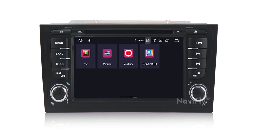 NaviFly PX30 ips экран DSP чистый Android9.0 Автомобильный мультимедийный gps навигатор для Audi/A6/S6/RS6 поддержка RDS IPOD 4G wifi