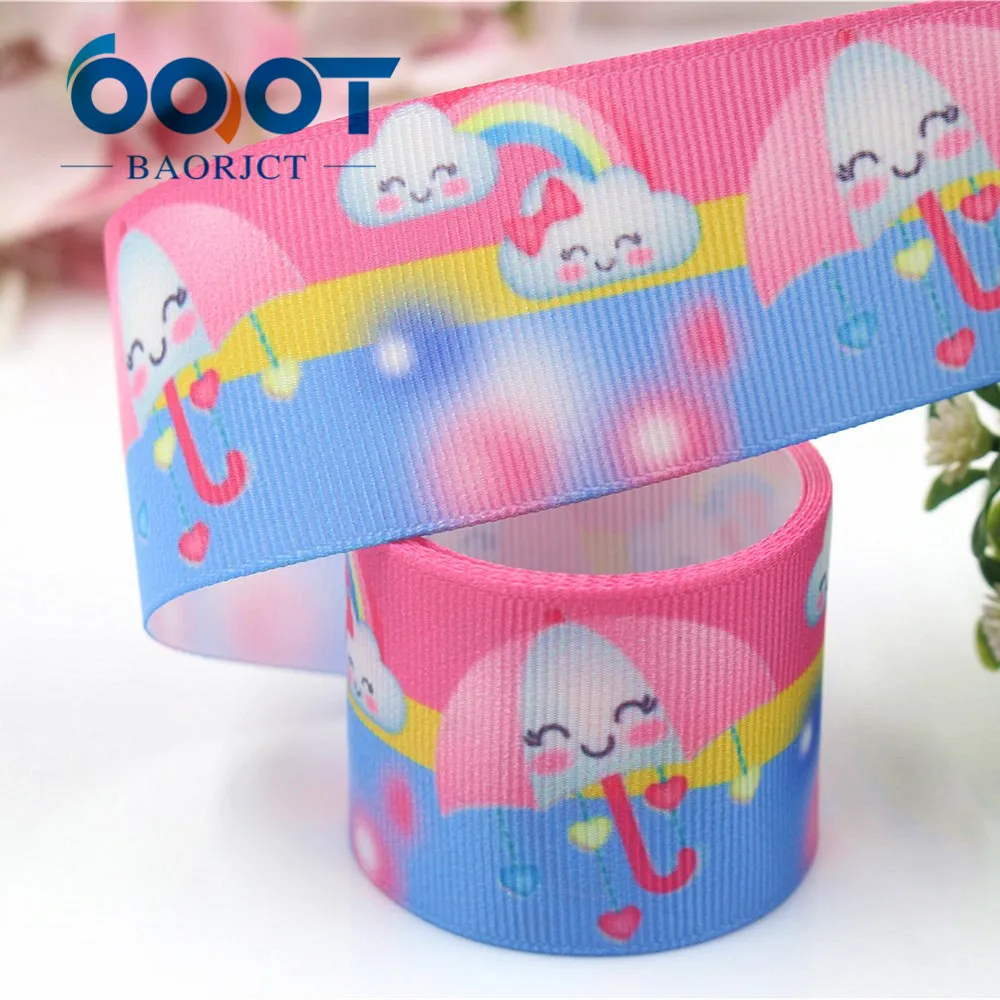 10 ярдов Радужные облака печатные Grosgrain ленты 1 1/2 ''Diy ручной работы бант шляпа
