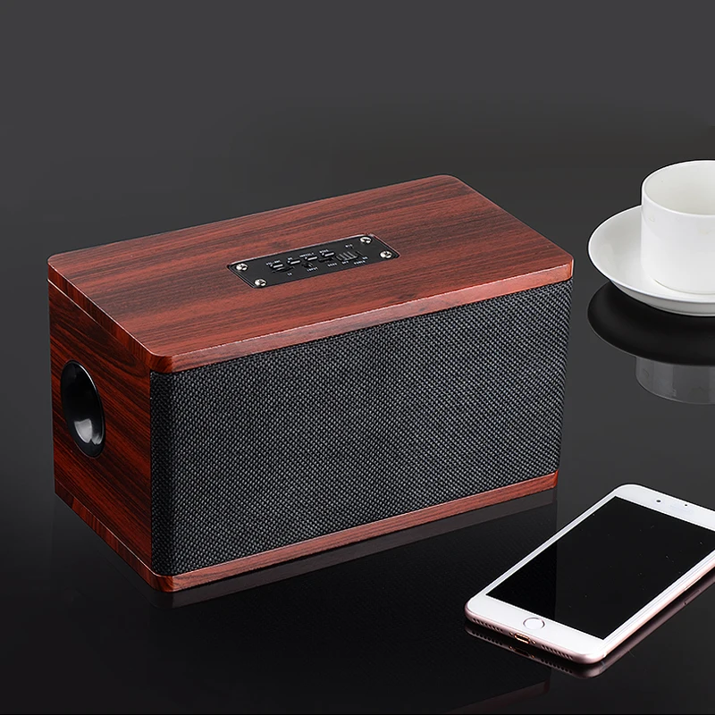 Techase W6 деревянный + ткань Bluetooth Динамик S Беспроводной сабвуфер НЧ-динамик 3D стерео