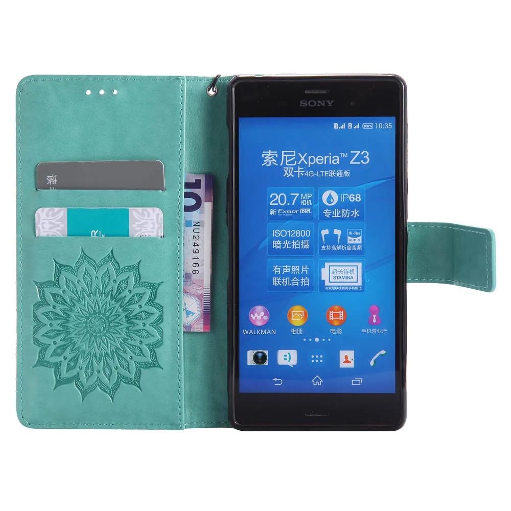 Флип чехол для Sony Xperia Z3 D6603 D6633 D6643 D6616 кожаный Z 3 D 6603 6633 6643 6616 чехлы сумка