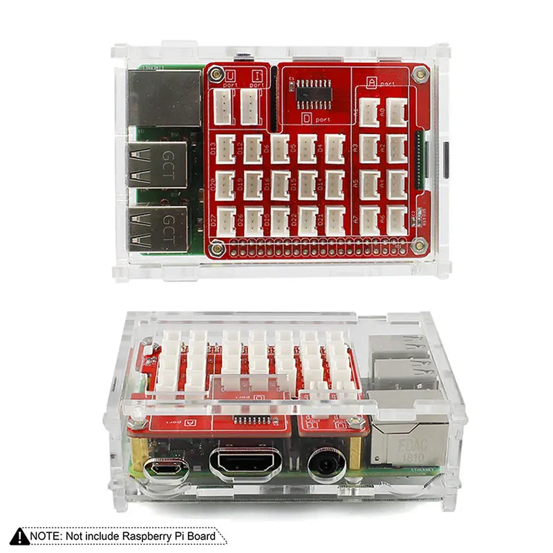 Elecrow прозрачный акриловый чехол для Raspberry Pi и Crowtail база Щит защиты с идеально