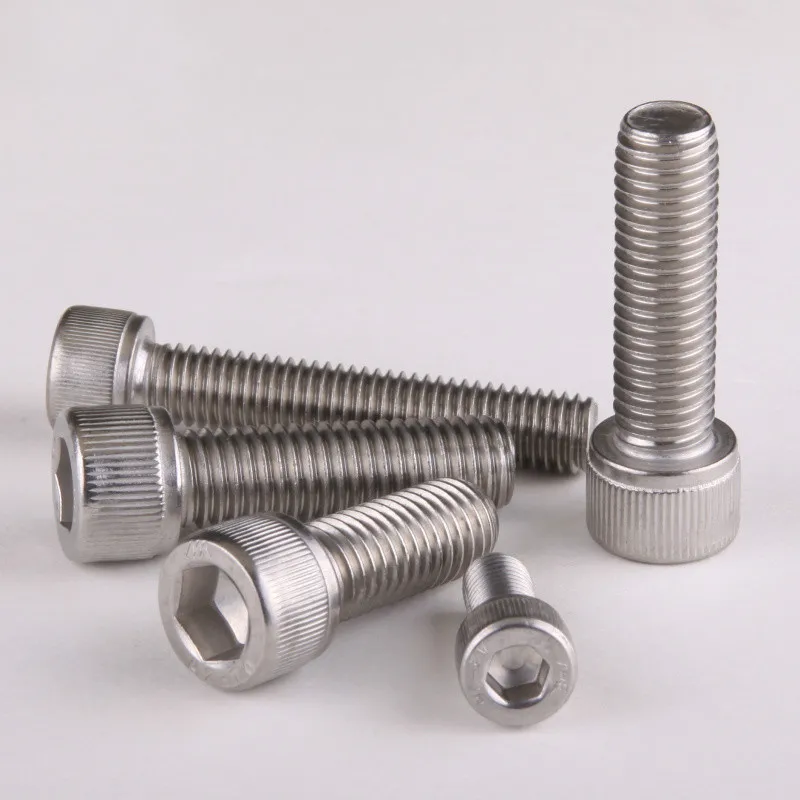 

M3M4M5M6 Bolt M4 Screw Stainless Steel Hex Socket Cap Screw, 304 Stainless Allen Bolt, DIN912 M4*6/8/10/12-100 Free Shipping