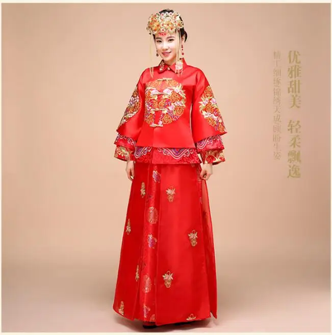 Весеннее китайское свадебное платье Феникс восточное для женщин Тан|chinese traditional