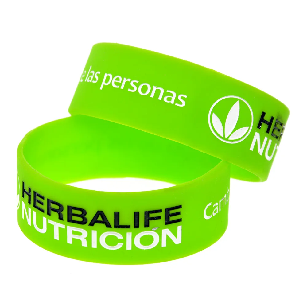 OBH 1 шт. Cambiando ла вида de las personas Wristband Силикона шириной в один дюйм черно
