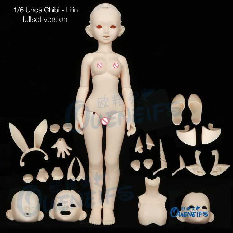 Fullset version Новое поступление Unoa Chibi Lilin BJD SD кукла 1/6 модель тела Детские лицевые панели высокое качество магазин полимерные фигурки - Цвет: Fullset version