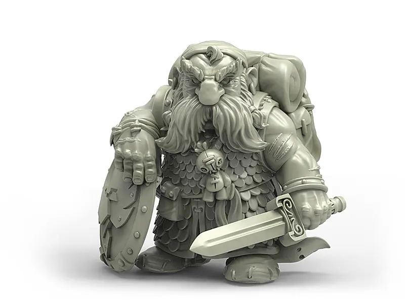 [Loong Way Miniatures] Durgin paint Forge Iron Crow Warrior 32 мм Полимерная миниатюра